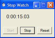 Exciting stopwatch screenshot